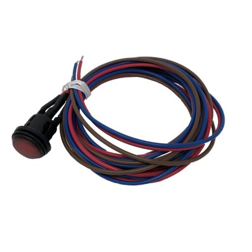 Lighted Button, Red w/harness
