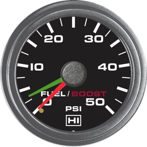Dual Fuel/Boost 50 PSI Pressure Gauge